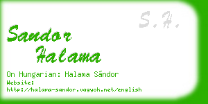 sandor halama business card